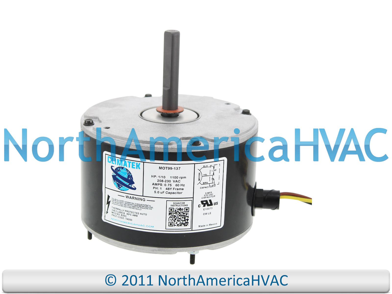 OEM Carrier Fan Motor 1/10 HP 208-230 Volt Replaces GE
